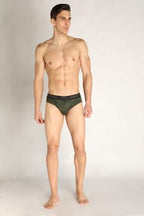 Neva Koolin Men's Solid Underwear Brief in Navy, Air Force, Maroon, Olive Collection (Pack of 4)