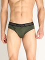 Neva Koolin Men's Solid Underwear Brief in Dark grey, Olive, Air Force, Black Collection (Pack of 4)