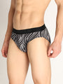 Neva Koolin Men's Printed Underwear Brief - Dark Grey, Maroon, Sky, White Collection (Pack of 4)
