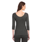 Neva Modal Deep Scoop Neck 3/4th Sleeve Thermal Upper for Women